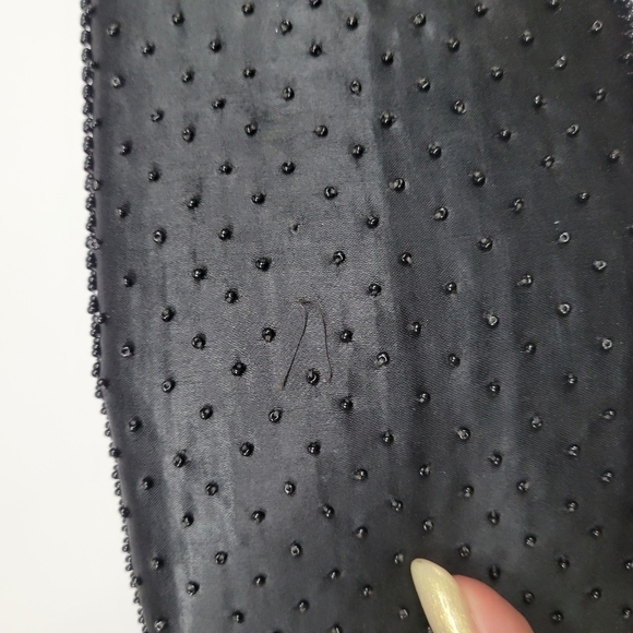 Vintage JEM Hand Made Sequin Beaded Envelope Clutch 1960s Retro Formal Black Eve - Picture 6 of 17